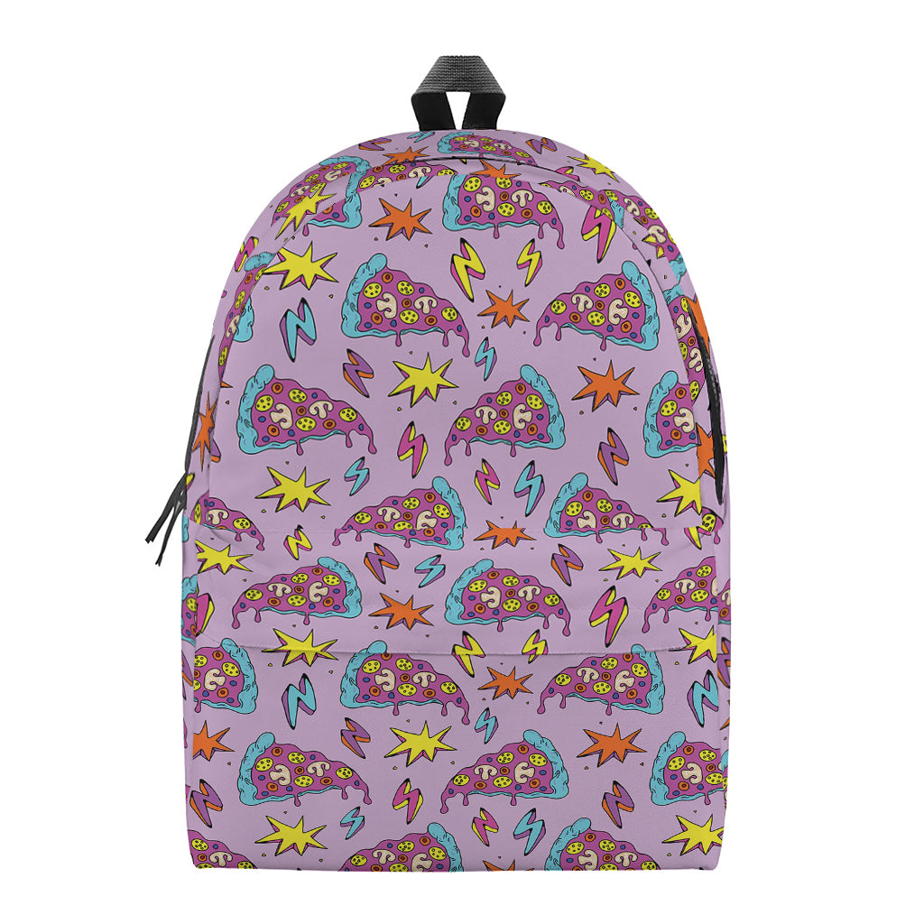 Psychedelic Pizza Pattern Print Backpack