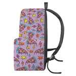 Psychedelic Pizza Pattern Print Backpack
