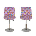 Psychedelic Pizza Pattern Print Bar Stool Covers
