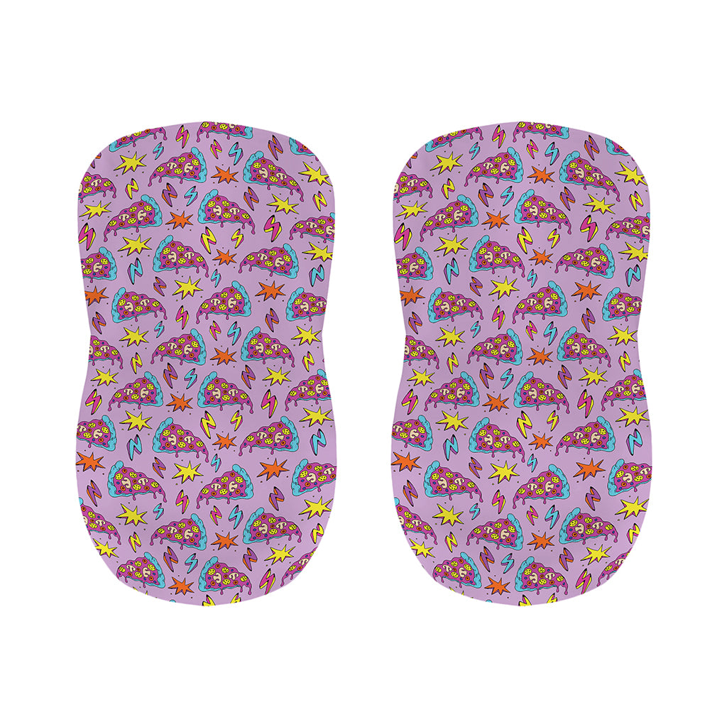 Psychedelic Pizza Pattern Print Bar Stool Covers