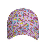 Psychedelic Pizza Pattern Print Baseball Cap