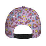 Psychedelic Pizza Pattern Print Baseball Cap
