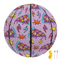Psychedelic Pizza Pattern Print Basketball
