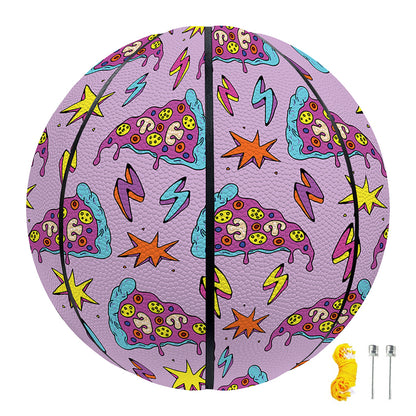 Psychedelic Pizza Pattern Print Basketball