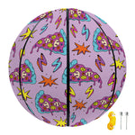 Psychedelic Pizza Pattern Print Basketball