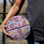 Psychedelic Pizza Pattern Print Basketball