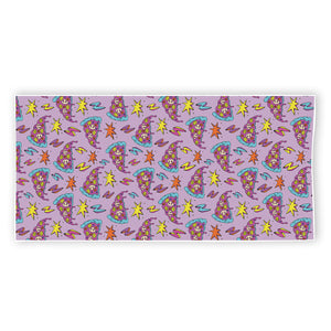 Psychedelic Pizza Pattern Print Beach Towel