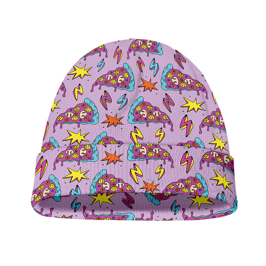 Psychedelic Pizza Pattern Print Beanie