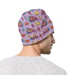 Psychedelic Pizza Pattern Print Beanie