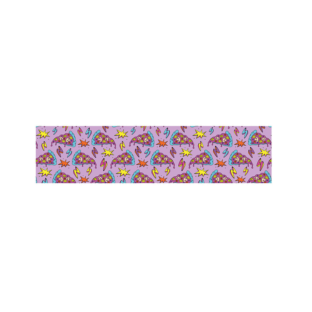 Psychedelic Pizza Pattern Print Bed Runner