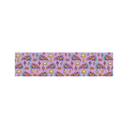 Psychedelic Pizza Pattern Print Bed Runner