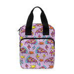 Psychedelic Pizza Pattern Print Bible Tote Bag