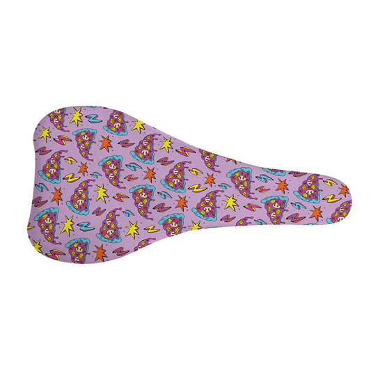 Psychedelic Pizza Pattern Print Bicycle Seat Cover