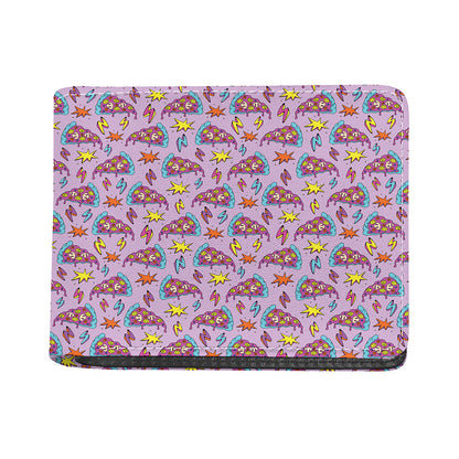 Psychedelic Pizza Pattern Print Bifold Wallet