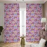 Psychedelic Pizza Pattern Print Blackout Pencil Pleat Curtains