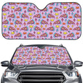 Psychedelic Pizza Pattern Print Car Windshield Sun Shade
