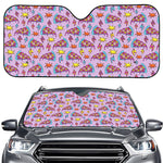 Psychedelic Pizza Pattern Print Car Windshield Sun Shade