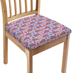 Psychedelic Pizza Pattern Print Chair Cushion Cover