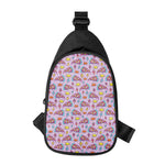 Psychedelic Pizza Pattern Print Chest Bag