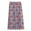 Psychedelic Pizza Pattern Print Cotton Front Slit Maxi Skirt