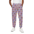 Psychedelic Pizza Pattern Print Cotton Sweatpants