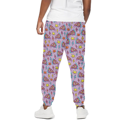 Psychedelic Pizza Pattern Print Cotton Pants