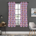 Psychedelic Pizza Pattern Print Grommet Curtain Panels