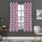 Psychedelic Pizza Pattern Print Curtain