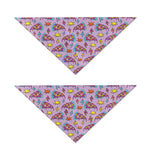 Psychedelic Pizza Pattern Print Dog Bandana