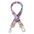 Psychedelic Pizza Pattern Print Dog Seat Belt