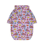 Psychedelic Pizza Pattern Print Dog Zip Up Hoodie