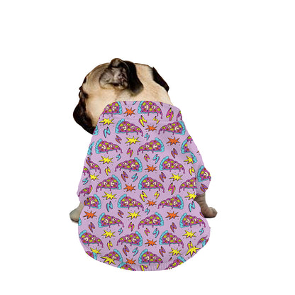 Psychedelic Pizza Pattern Print Dog Zip Up Jacket