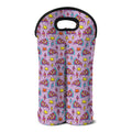 Psychedelic Pizza Pattern Print Double Neoprene Wine Tote