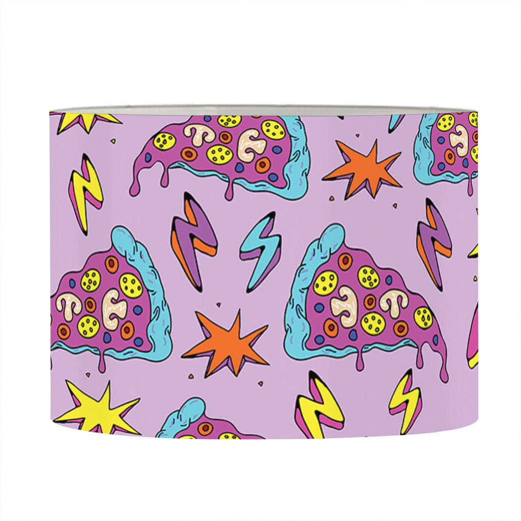 Psychedelic Pizza Pattern Print Drum Lamp Shade
