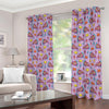 Psychedelic Pizza Pattern Print Extra Wide Grommet Curtains