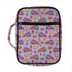 Psychedelic Pizza Pattern Print Front Pocket Bible Bag