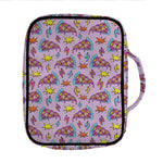 Psychedelic Pizza Pattern Print Front Pocket Bible Bag