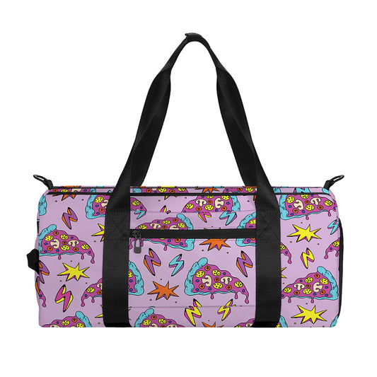 Psychedelic Pizza Pattern Print Gym Bag
