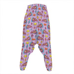 Psychedelic Pizza Pattern Print Hammer Pants