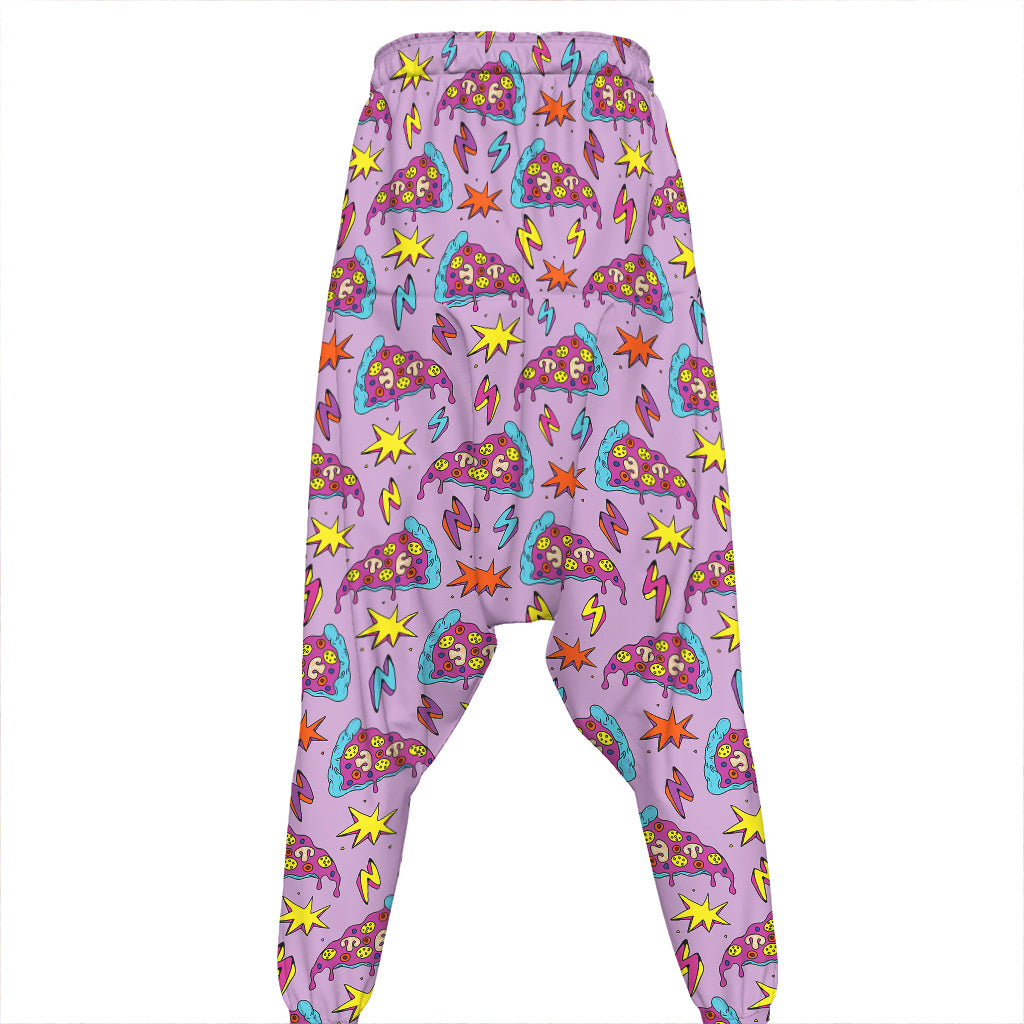 Psychedelic Pizza Pattern Print Hammer Pants