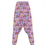 Psychedelic Pizza Pattern Print Hammer Pants