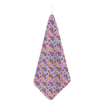 Psychedelic Pizza Pattern Print Hand Towel