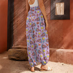 Psychedelic Pizza Pattern Print Harem Pants