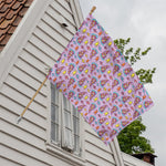 Psychedelic Pizza Pattern Print House Flag