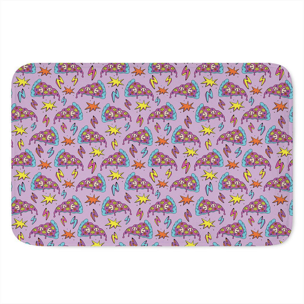Psychedelic Pizza Pattern Print Indoor Door Mat