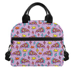 Psychedelic Pizza Pattern Print Insulated Lunch Bag