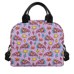 Psychedelic Pizza Pattern Print Insulated Lunch Bag