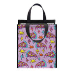 Psychedelic Pizza Pattern Print Insulated Lunch Tote