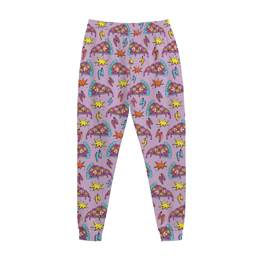 Psychedelic Pizza Pattern Print Jogger Pants