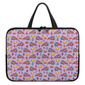 Psychedelic Pizza Pattern Print Laptop Sleeve With Handle